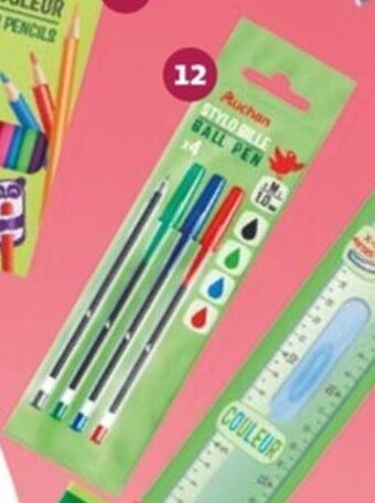 Auchan 4 STYLOS BILLES AUCHAN offre