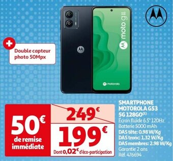 Auchan SMARTPHONE MOTOROLA G53 5G 128GO(¹) offre
