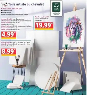 Toile artise ou chevalet