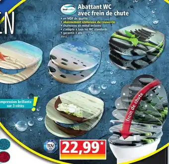Abattant WC avec frein de chute