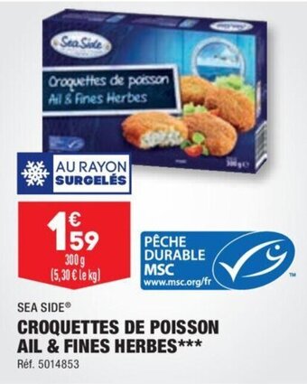 ALDI CROQUETTES DE POISSON AIL & FINES HERBES*** offre