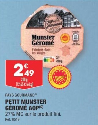 ALDI PETIT MUNSTER GÉROMÉ AOP(C) offre