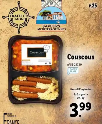Lidl Couscous offre