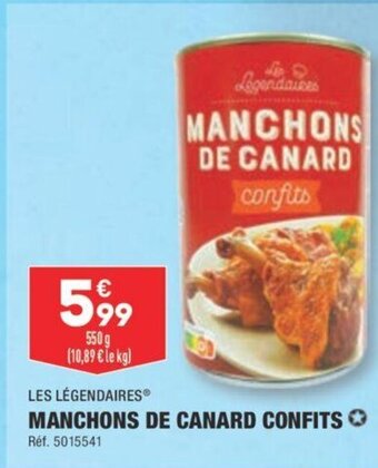 ALDI MANCHONS DE CANARD CONFITS offre