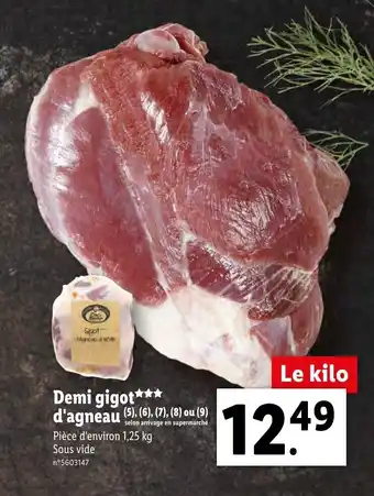 Lidl Demi gigot d'agneau offre
