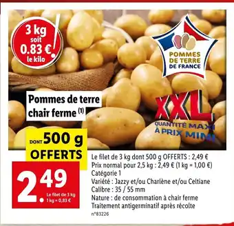 Lidl Pommes de terre chair ferme offre