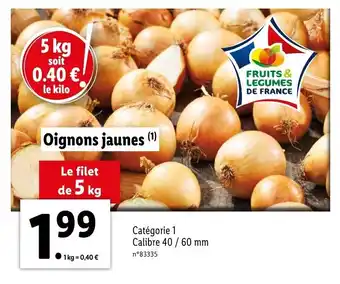 Lidl Oignons jaunes offre