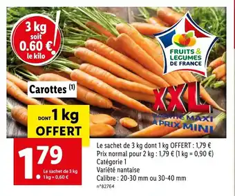 Lidl Carottes offre