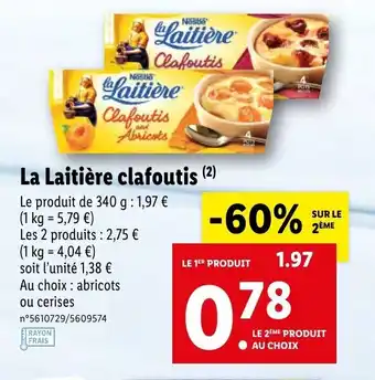 Lidl La laitière clafoutis offre