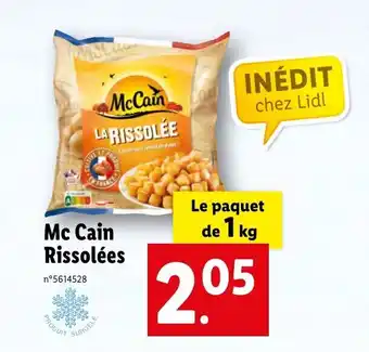 Lidl Mc cain rissolées offre