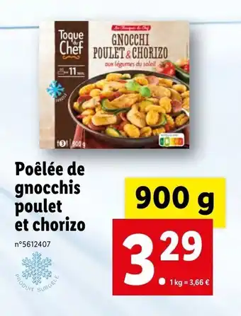 Lidl Poêlée de gnocchis poulet et chorizo offre