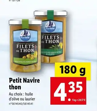 Lidl Petit navire thon offre