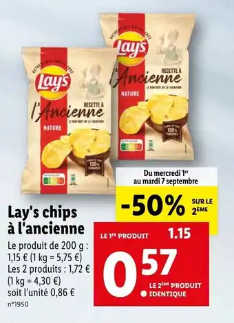 Lidl Lay's chips à l'ancienne offre