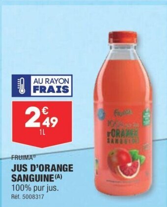 ALDI JUS D'ORANGE SANGUINE (A) 100% pur jus. offre