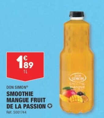 ALDI DON SIMON SMOOTHIE MANGUE FRUIT DE LA PASSION offre