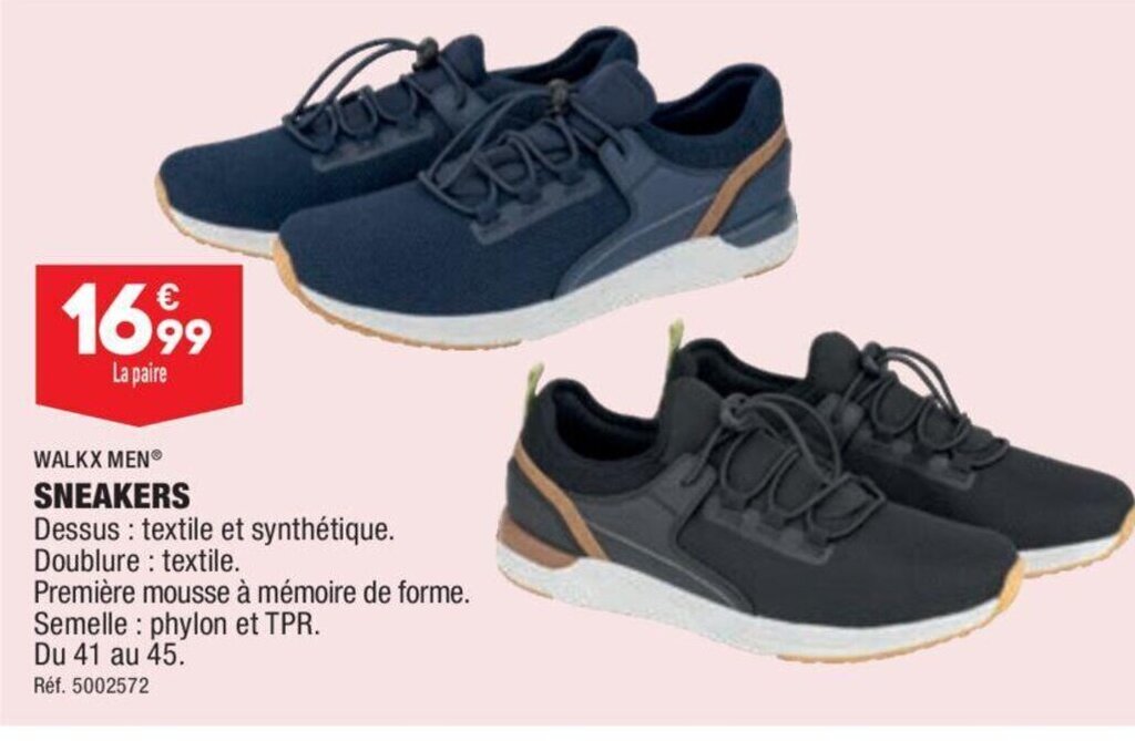 Promo WALKX MENⓇ SNEAKERS chez ALDI