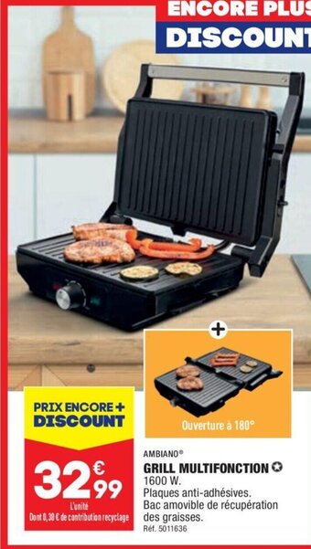 ALDI AMBIANOⓇ GRILL MULTIFONCTION 1600 W. offre