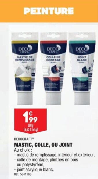 ALDI DECOCRAFT® MASTIC, COLLE, OU JOINT offre