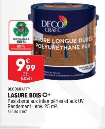 ALDI DECOCRAFT® LASURE BOIS ** offre