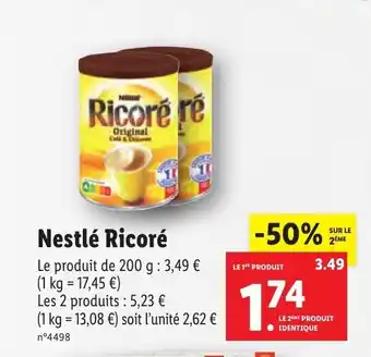 Lidl Nestlé ricoré offre