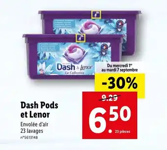 Lidl Dash pods en lenor offre