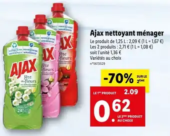 Lidl Ajax nettoyant ménager offre