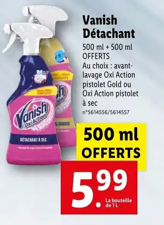 Lidl Vanish détachant offre