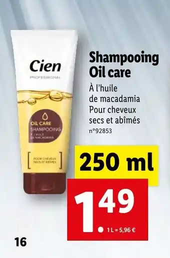 Lidl Shampooing oil care offre