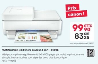 Multifonction jet d'encre couleur 3 en 1-6430E