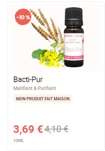 Bacti-Pur Matifiant & Purifiant MON PRODUIT FAIT MAISON