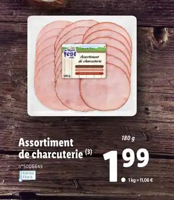 Lidl Assortiment de charcuterie offre