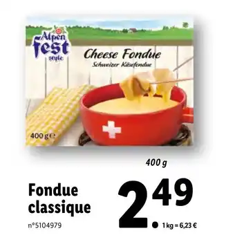 Lidl Fondue classique offre
