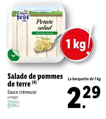 Lidl Salade de pommes de terre offre