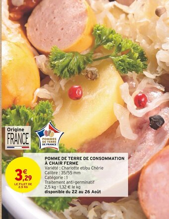 Intermarché POMME DE TERRE DE CONSOMMATION offre