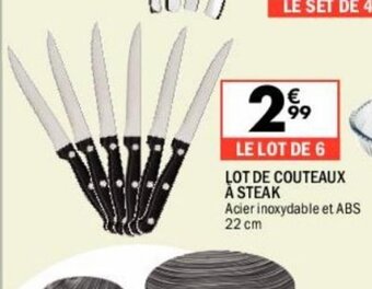 La Foir'Fouille LOT DE COUTEAUX À STEAK offre