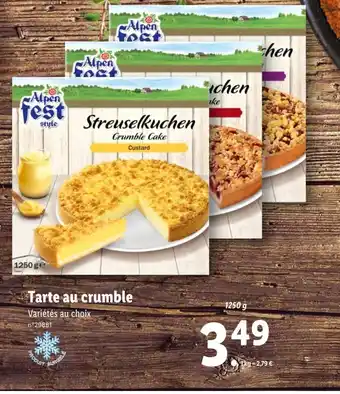 Lidl Tarte au crumble offre