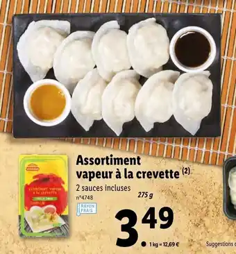 Lidl Assortiment vapeur à la crevette offre