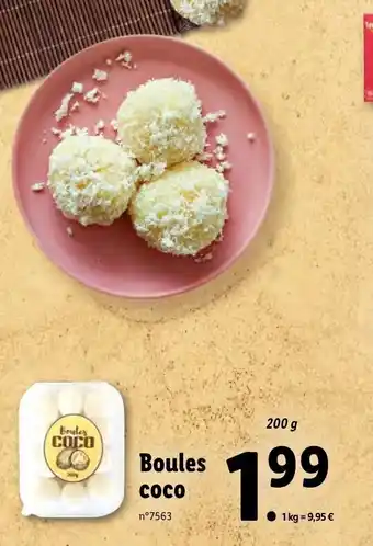 Lidl Boules coco offre