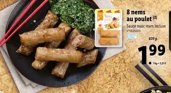 Lidl 8 nems au poulet offre