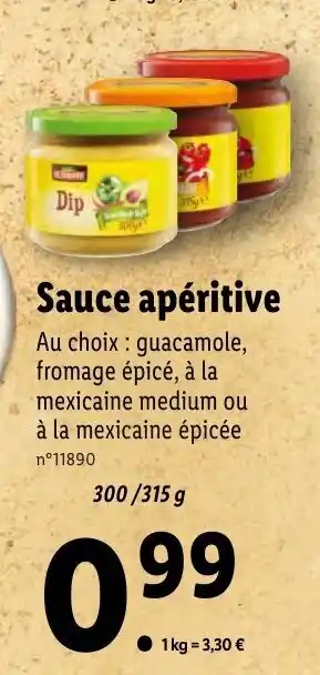 Sauce apéritive