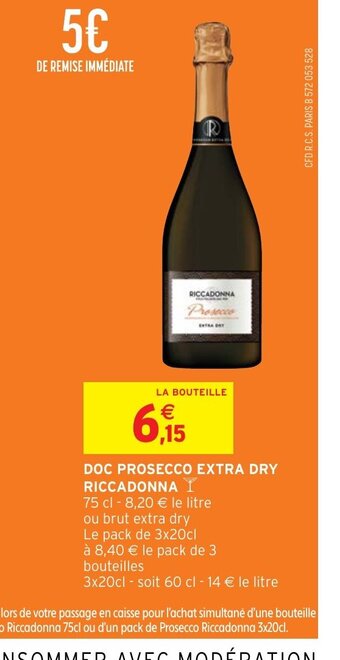 Intermarché DOC PROSECCO EXTRA DRY offre
