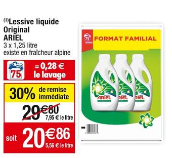Cora x Carrefour Ariel (1)lessive liquide original offre