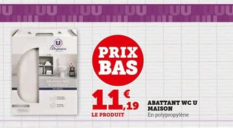 Super U U maison abattant wc offre