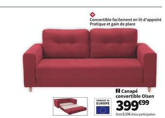 Conforama Canape convertible olsen offre