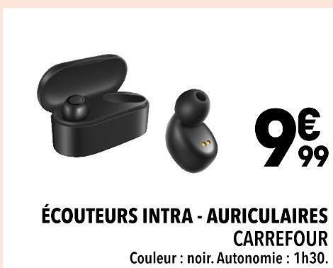 Promo Carrefour couteurs intra auriculaires chez Supeco