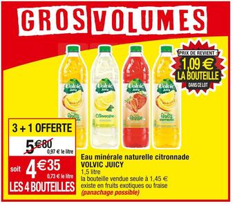 Cora x Carrefour Volvic juicy eau minérale naturelle citronnade offre