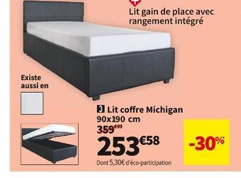 Conforama Lit coffre michigan 90 cm offre