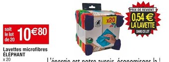 Cora x Carrefour Éléphant lavettes microfibres offre