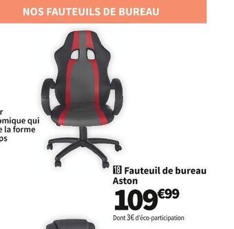 Conforama Fauteuil de bureau aston offre