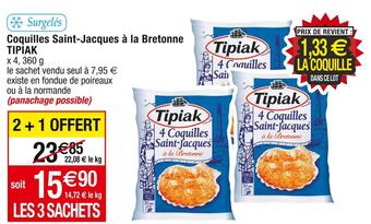 Cora x Carrefour Tipiak coquilles saint-jacques à la bretonne offre